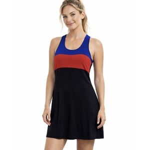 CALVIN Klein Athleisure Cover-Up Colorblock Dress 8